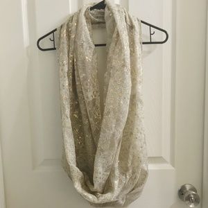 Gold Flecked Infinity Scarf